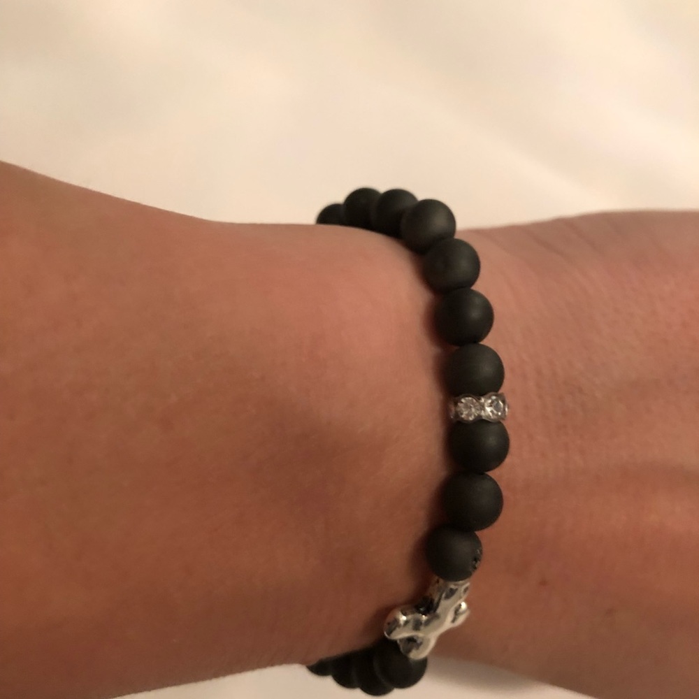 Cute little handmade bracelet black silver - Picture 4 of 4